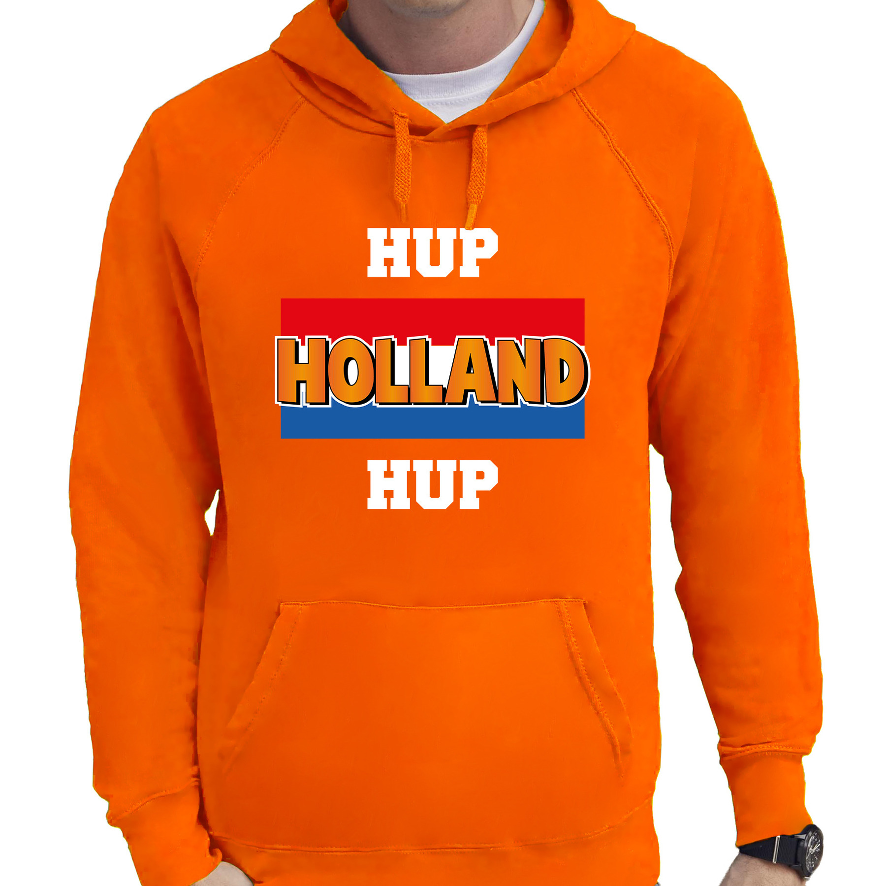 Oranje hoodie Holland-Nederland supporter hup Holland hup EK- WK voor heren