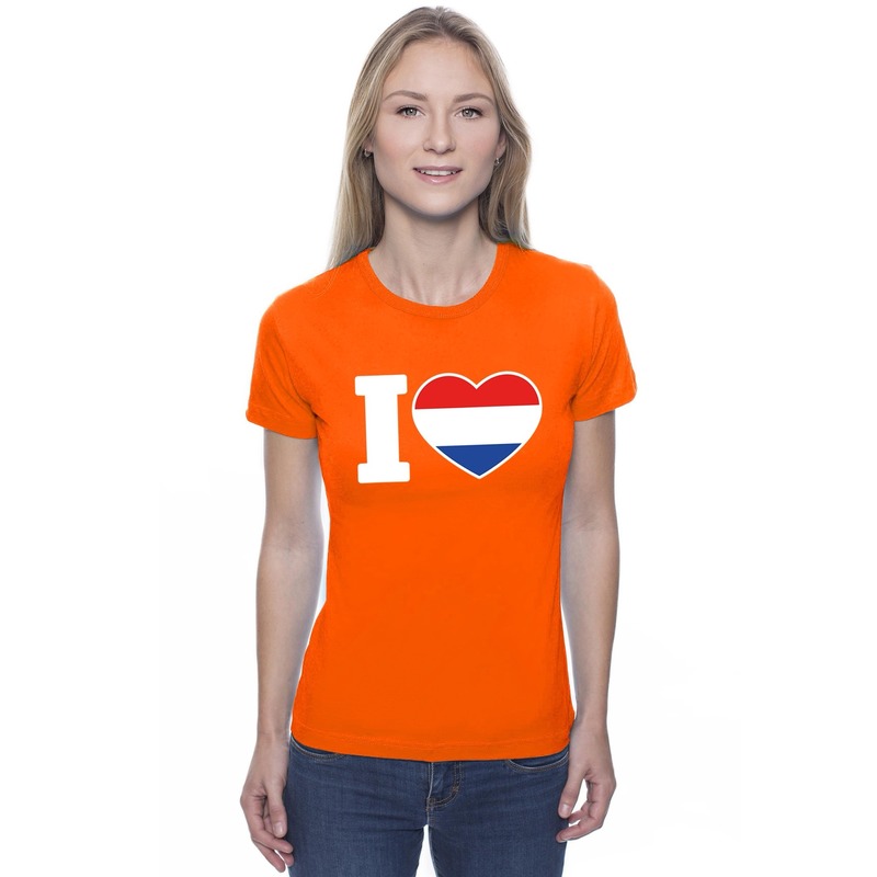 Oranje I love Holland shirt dames