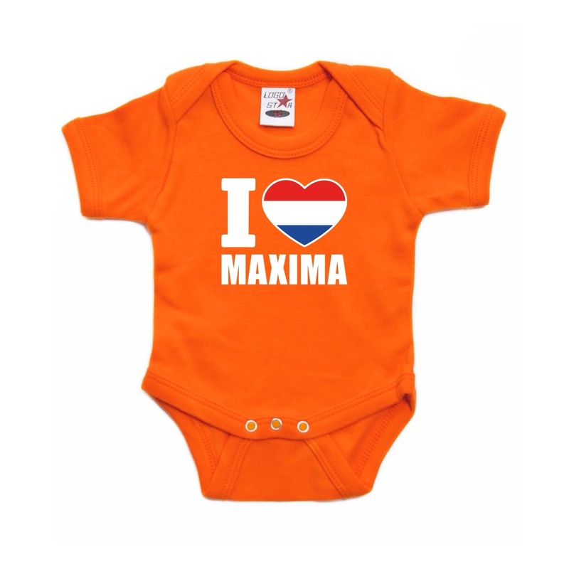 Oranje I love Maxima rompertje baby