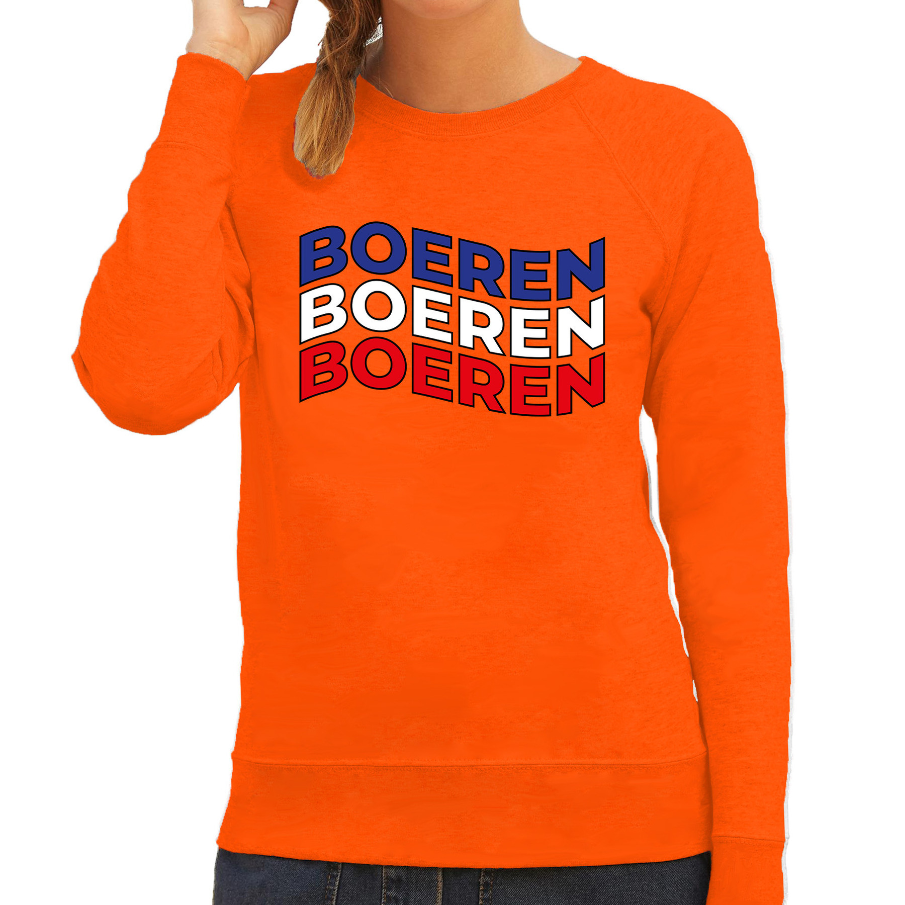 Oranje Koningsdag sweater boeren protest dames