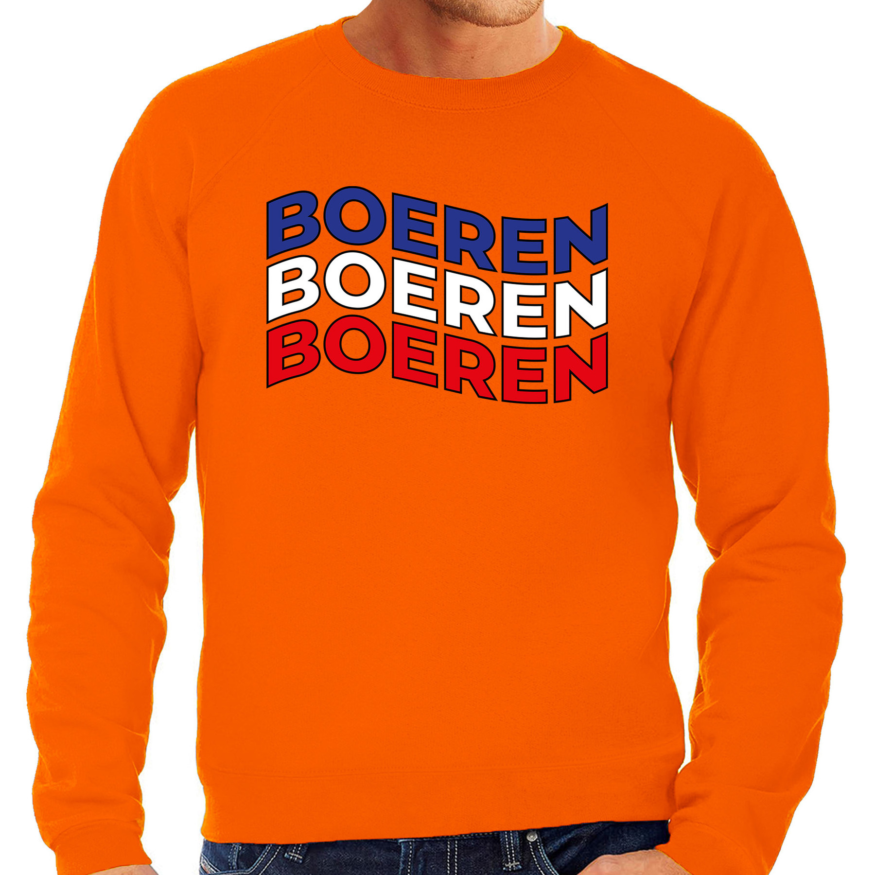 Oranje Koningsdag sweater boeren protest heren