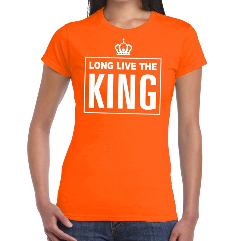 Oranje Long live the King Engels t-shirt dames