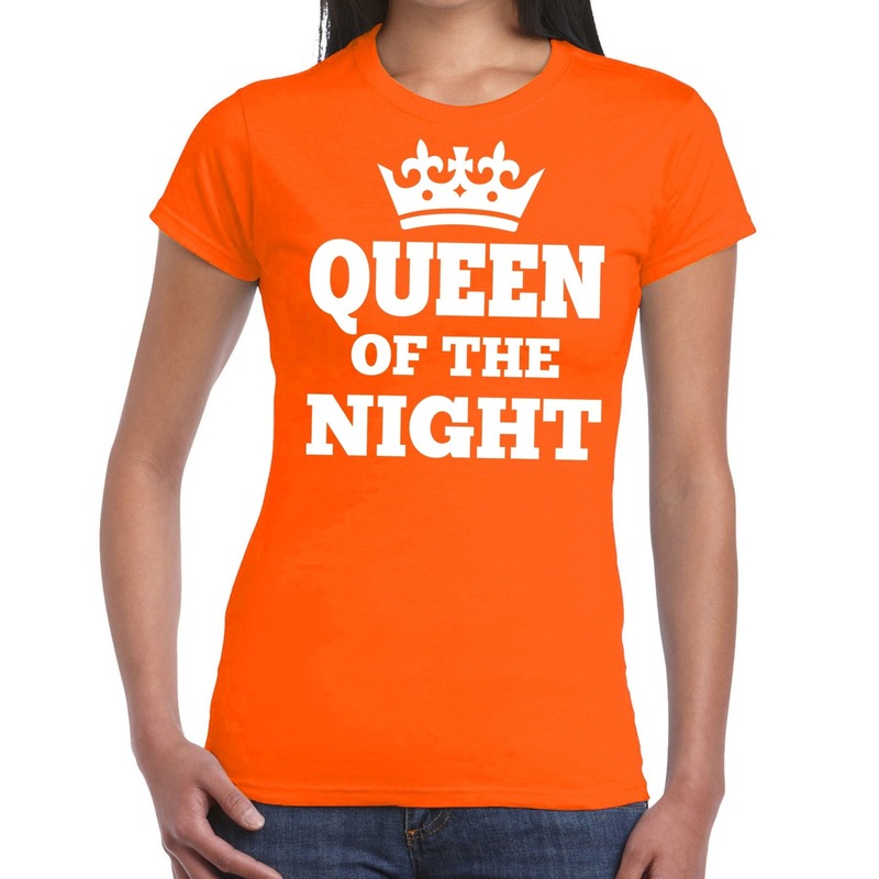 Oranje Queen of the night shirt dames