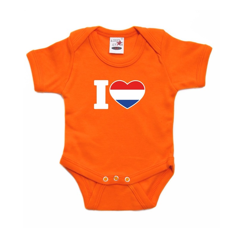Oranje rompertje I love Holland baby