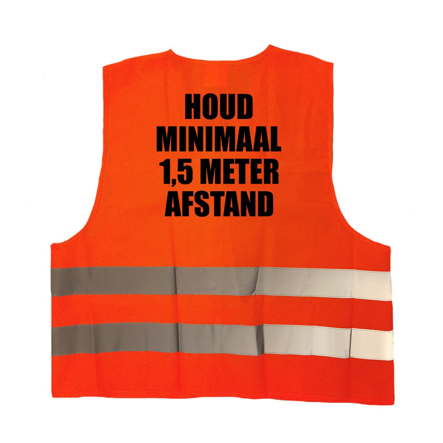 Oranje veiligheidshesje1,5 meter afstand werkkleding voor volwassenen