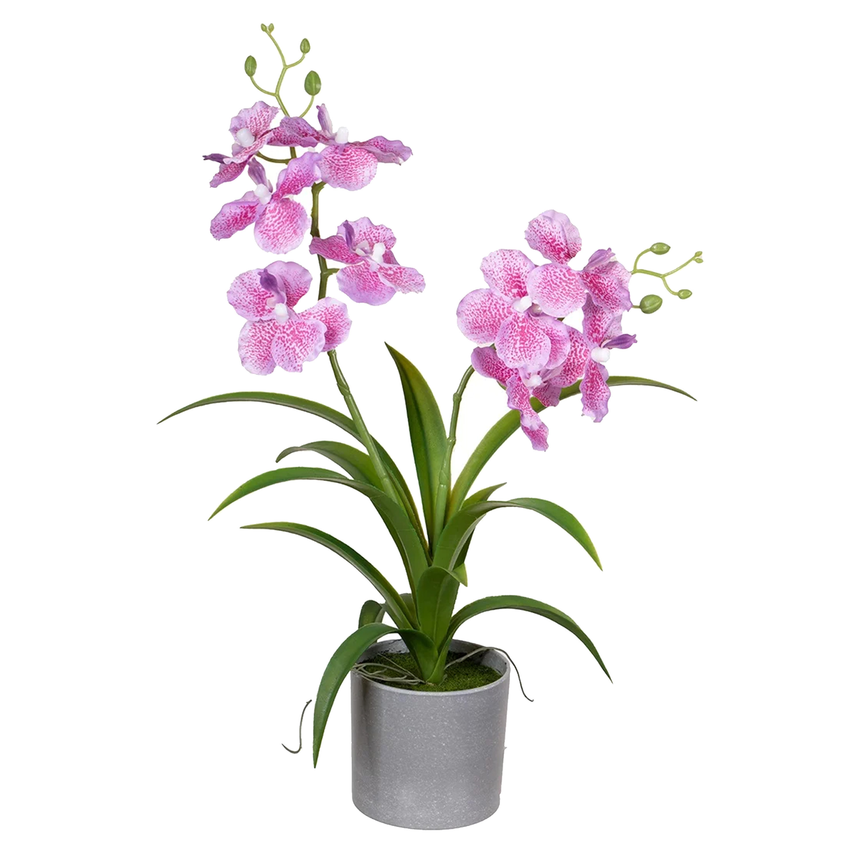 Orchidee bloemen kunstplant in bloempot roze bloemen H38 cm