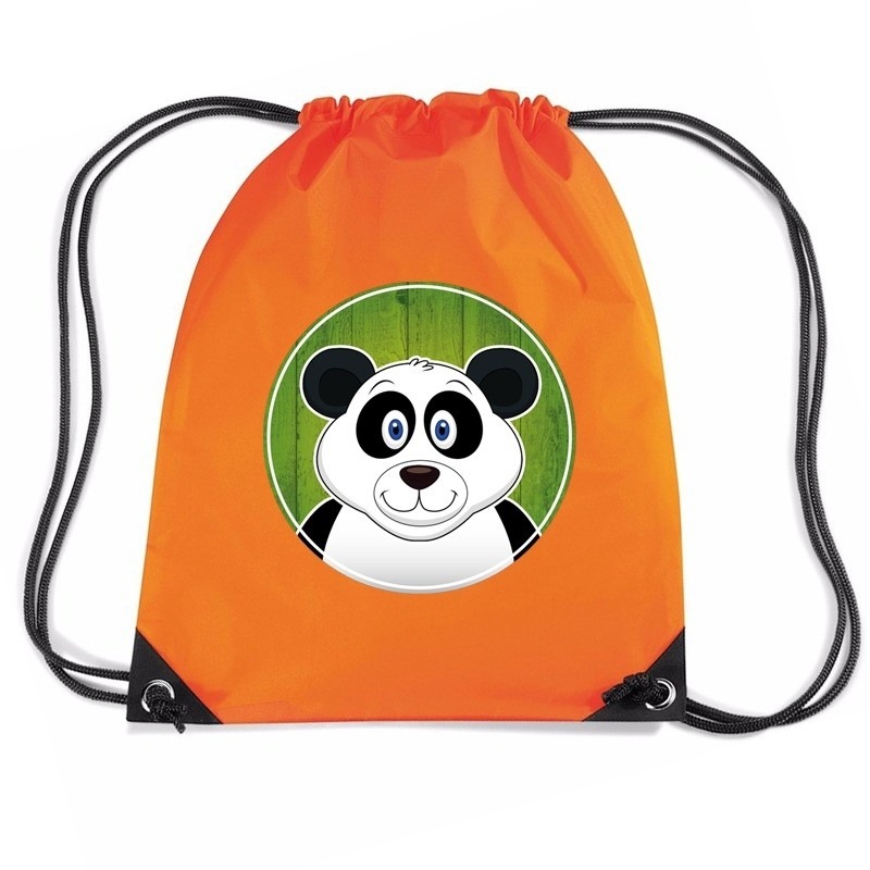 Panda rugtas-gymtas oranje voor kinderen