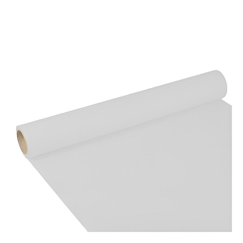 Papieren tafelloper wit 300 x 40 cm