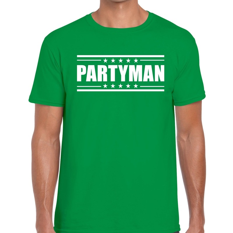 Partyman t-shirt groen heren