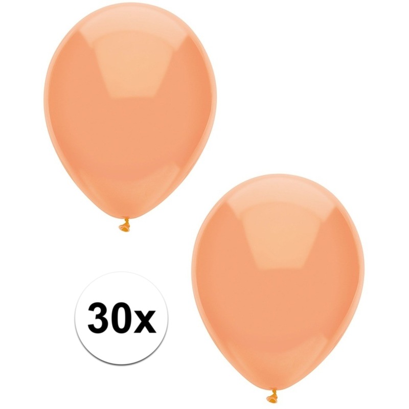 Perzik oranje metallic ballonnen 30 cm 30 stuks