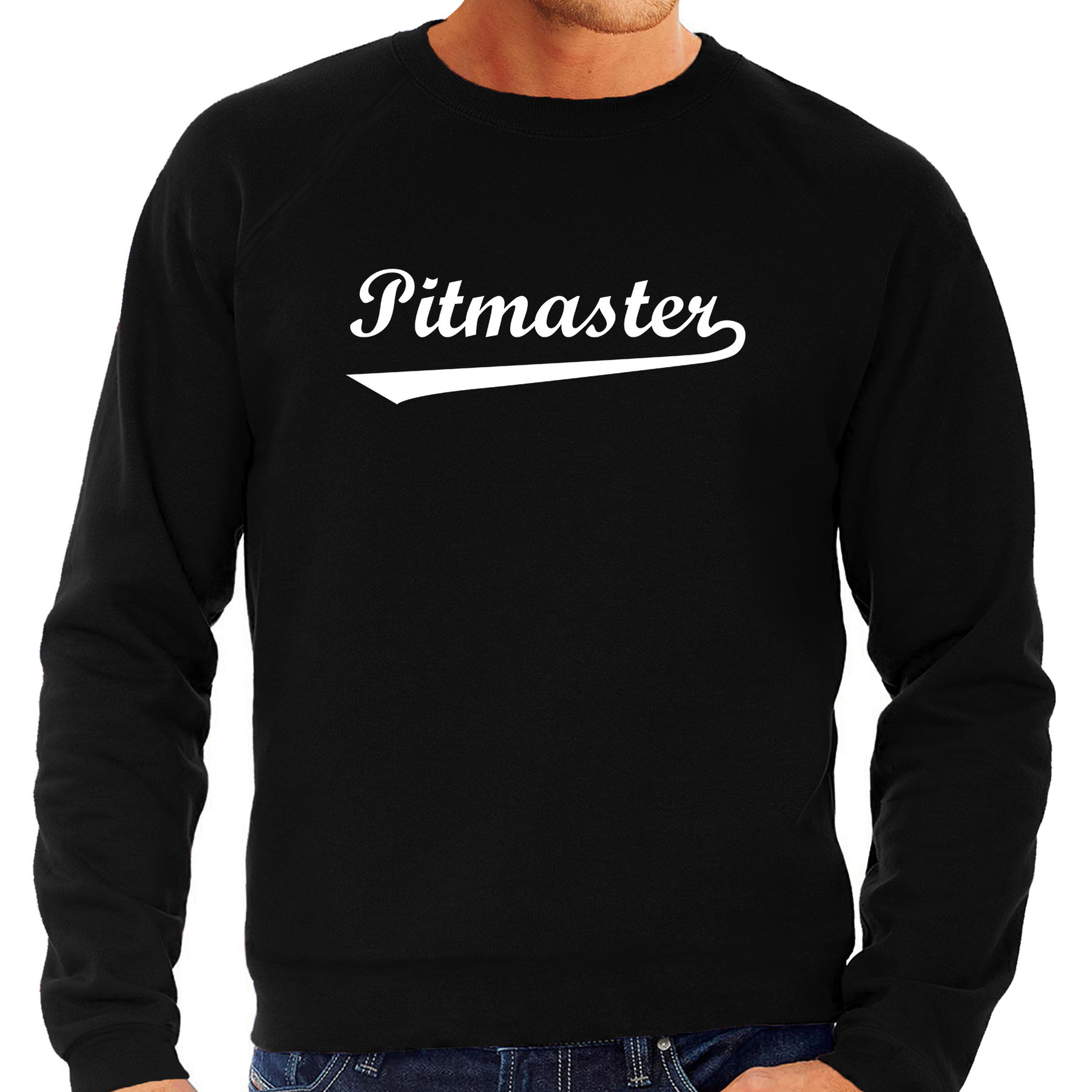 Pitmaster bbq-barbecue cadeau sweater-trui zwart voor heren
