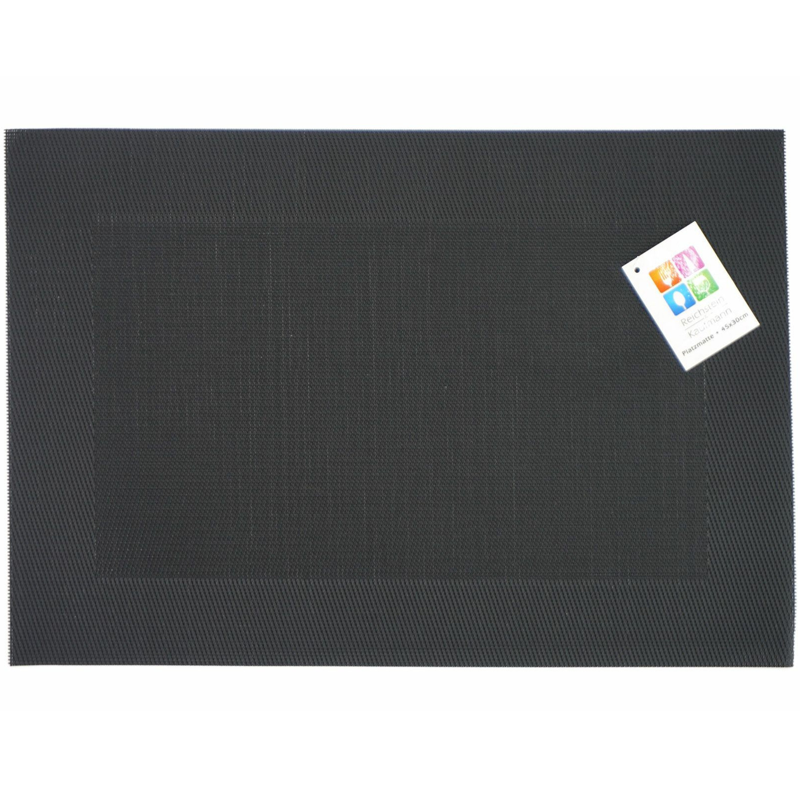 Placemats Hampton 1x zwart PVC 30 x 45 cm