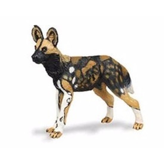 Plastic dieren Afrikaans wild hondje 9 cm
