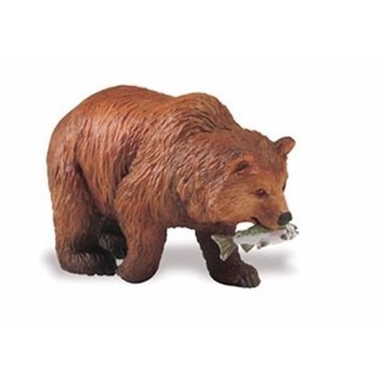 Plastic dieren grizzly beer 8cm