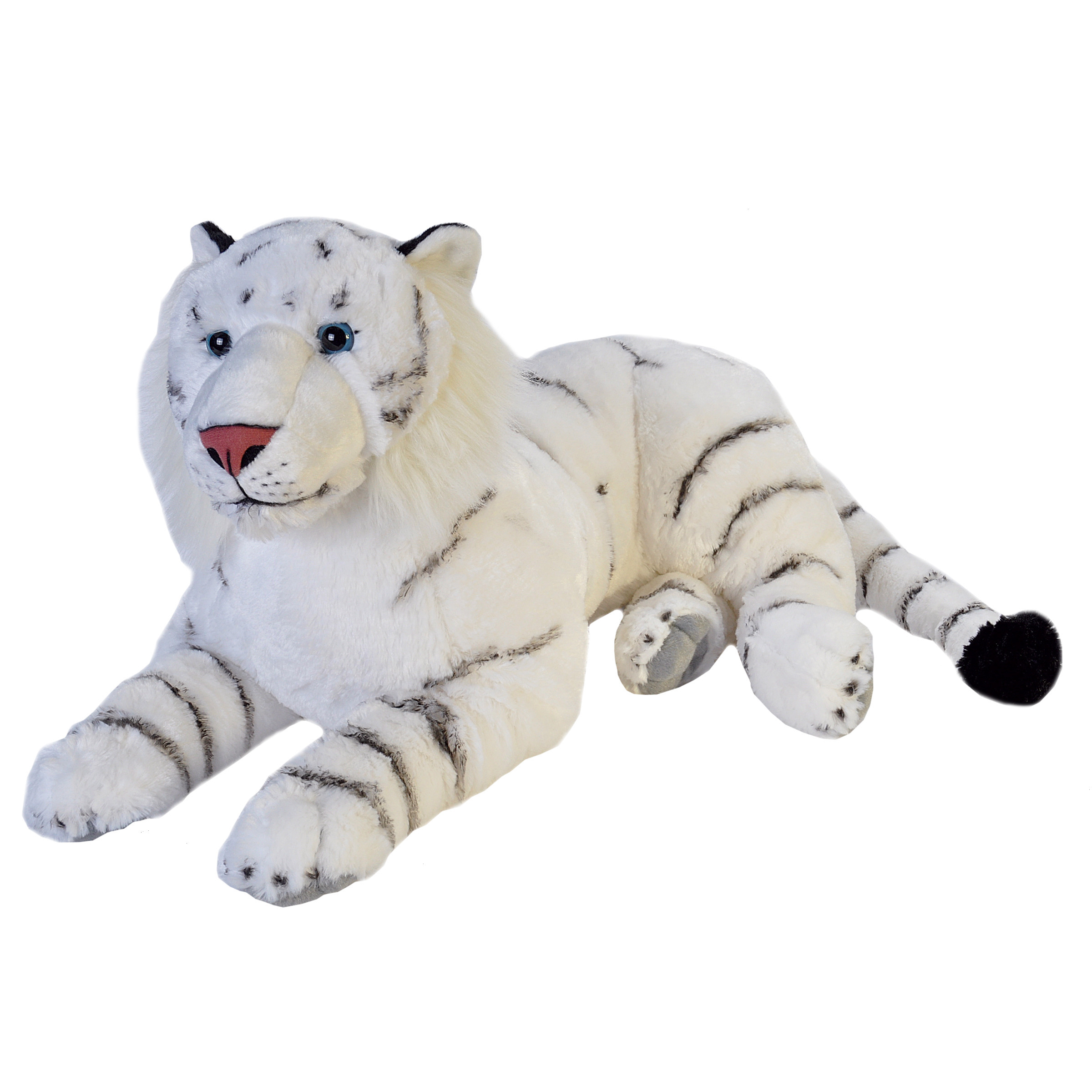 Pluche dieren knuffels grote witte tijger van 76 cm