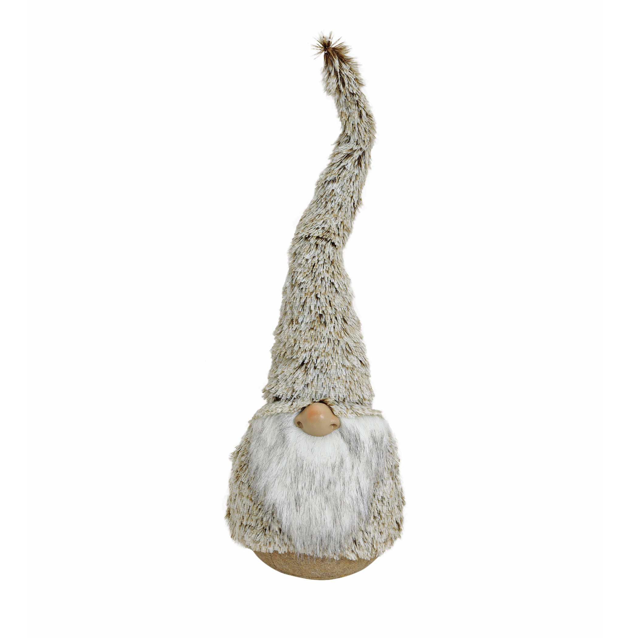 Pluche gnome-dwerg decoratie pop-knuffel grijs 45 x 14 cm