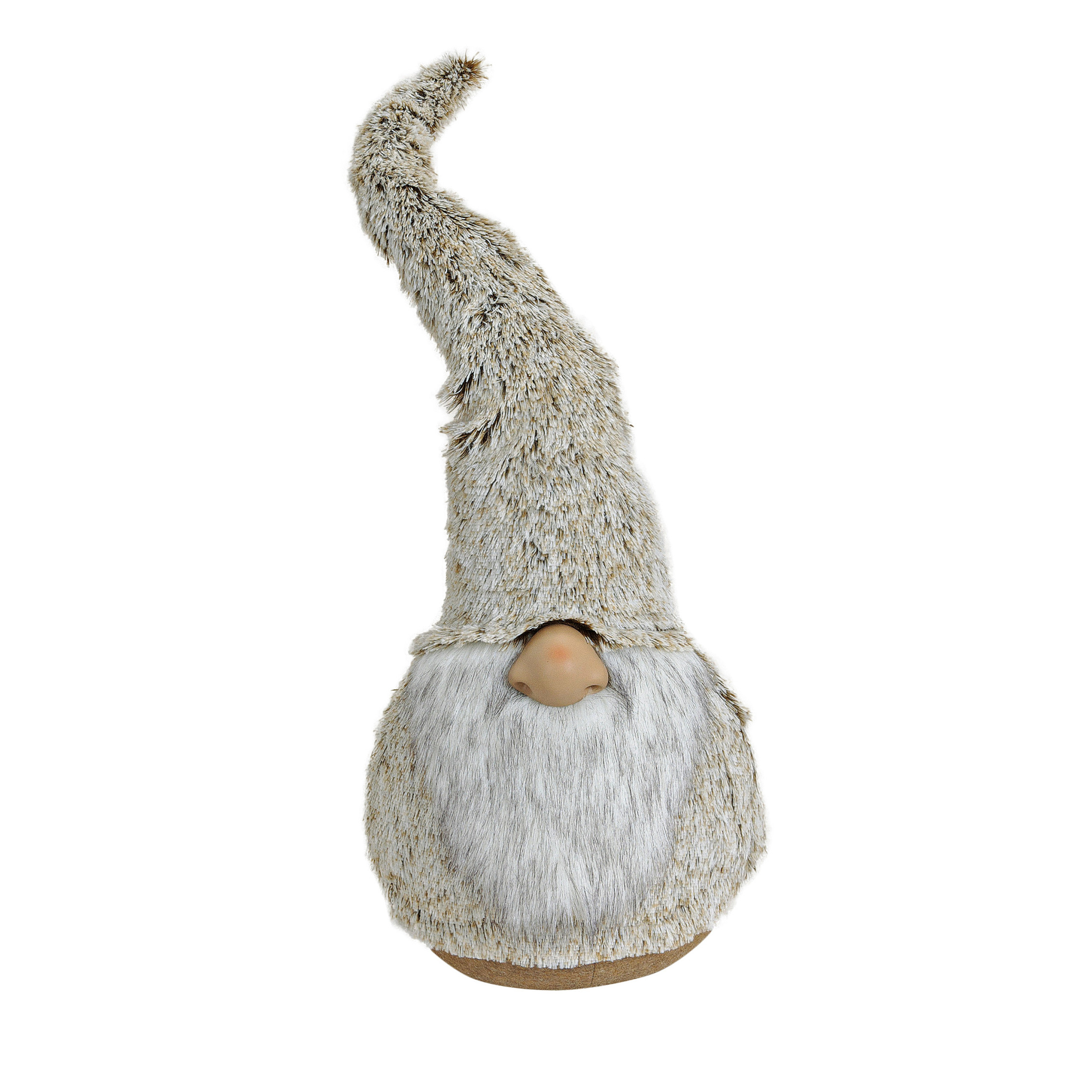 Pluche gnome-dwerg decoratie pop-knuffel grijs 67 cm