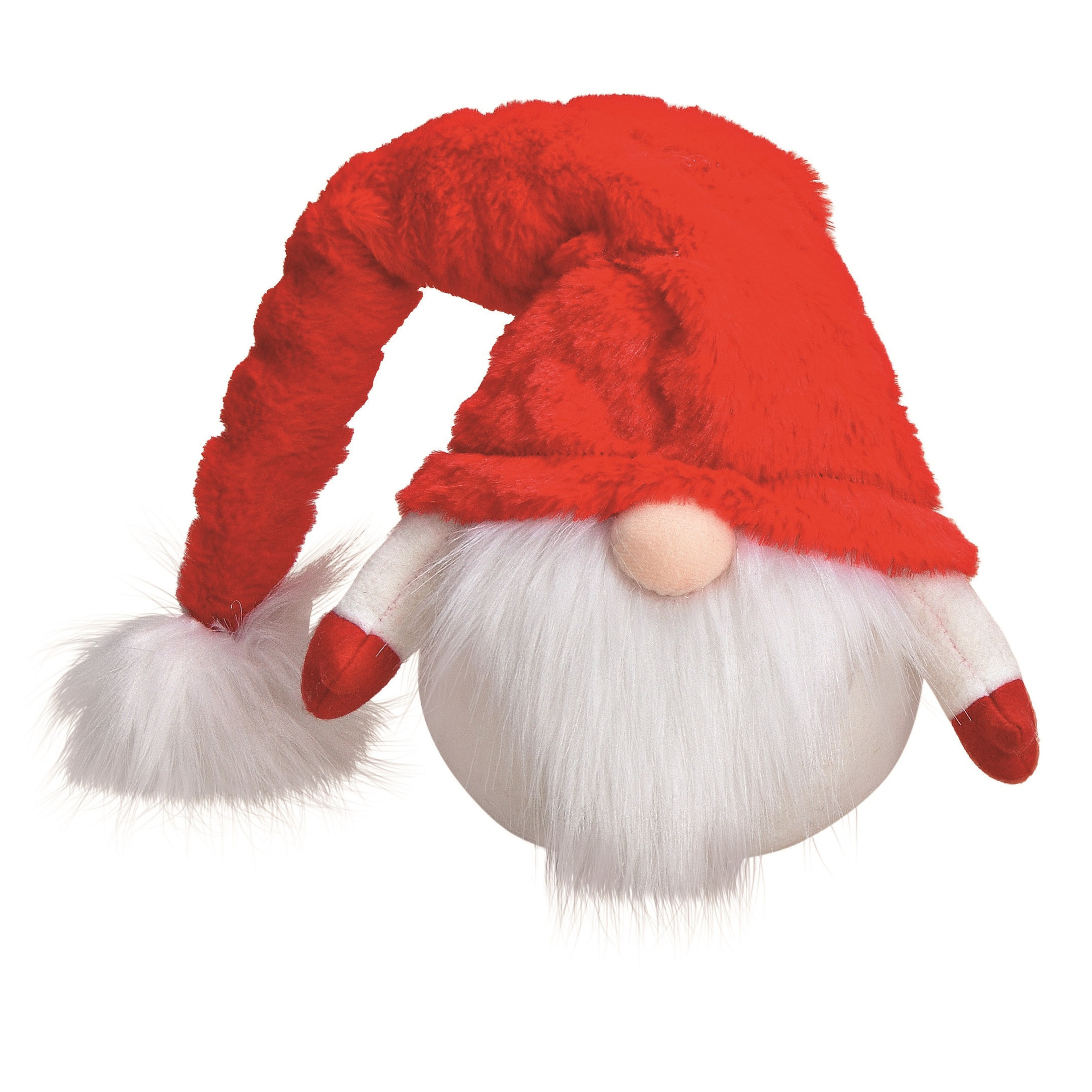 Pluche gnome-dwerg decoratie pop-knuffel rood 25 cm