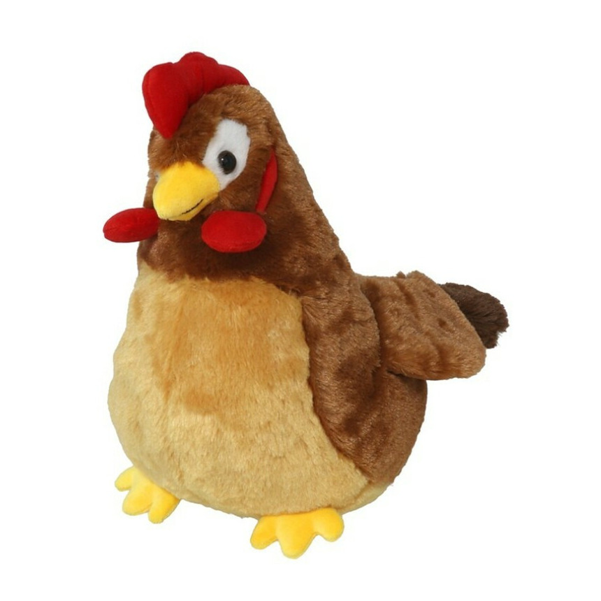 Pluche haan knuffel 20 cm bruin boederijdieren kippen knuffels