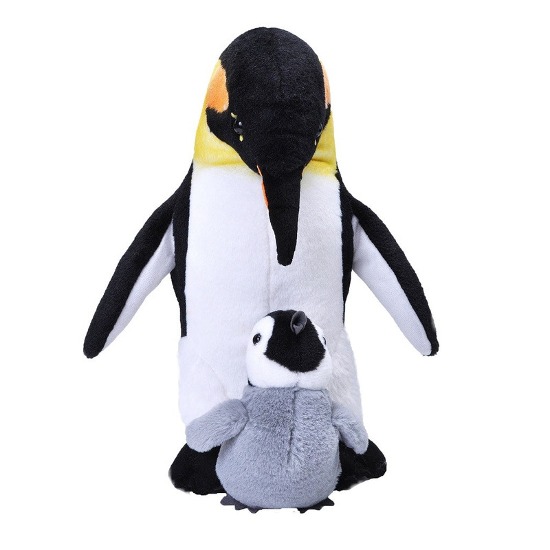 Pluche keizers pinguin met baby knuffel 38 cm speelgoed