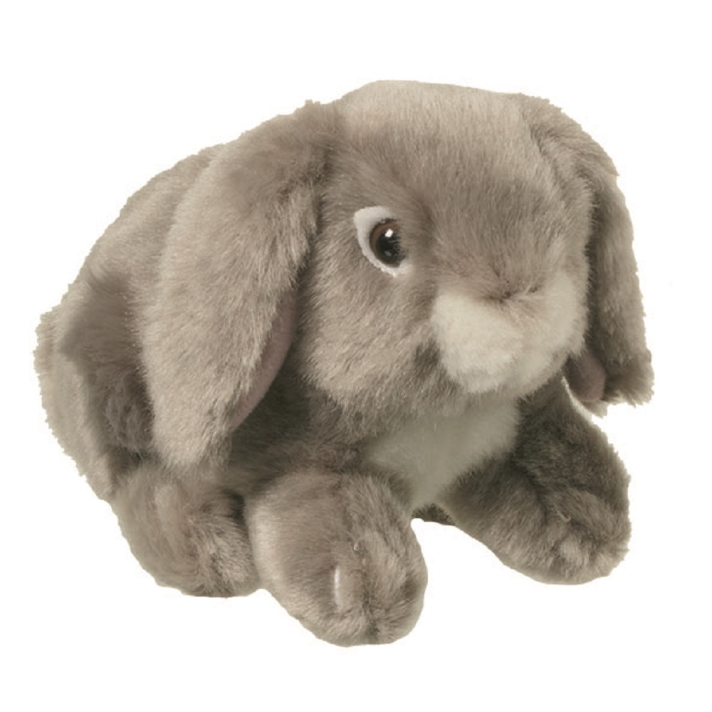 Pluche kleine Grijs konijn knuffel van 13 cm