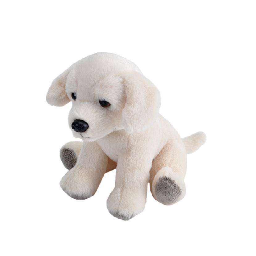 Pluche knuffel Blonde Labrador hond van 13 cm
