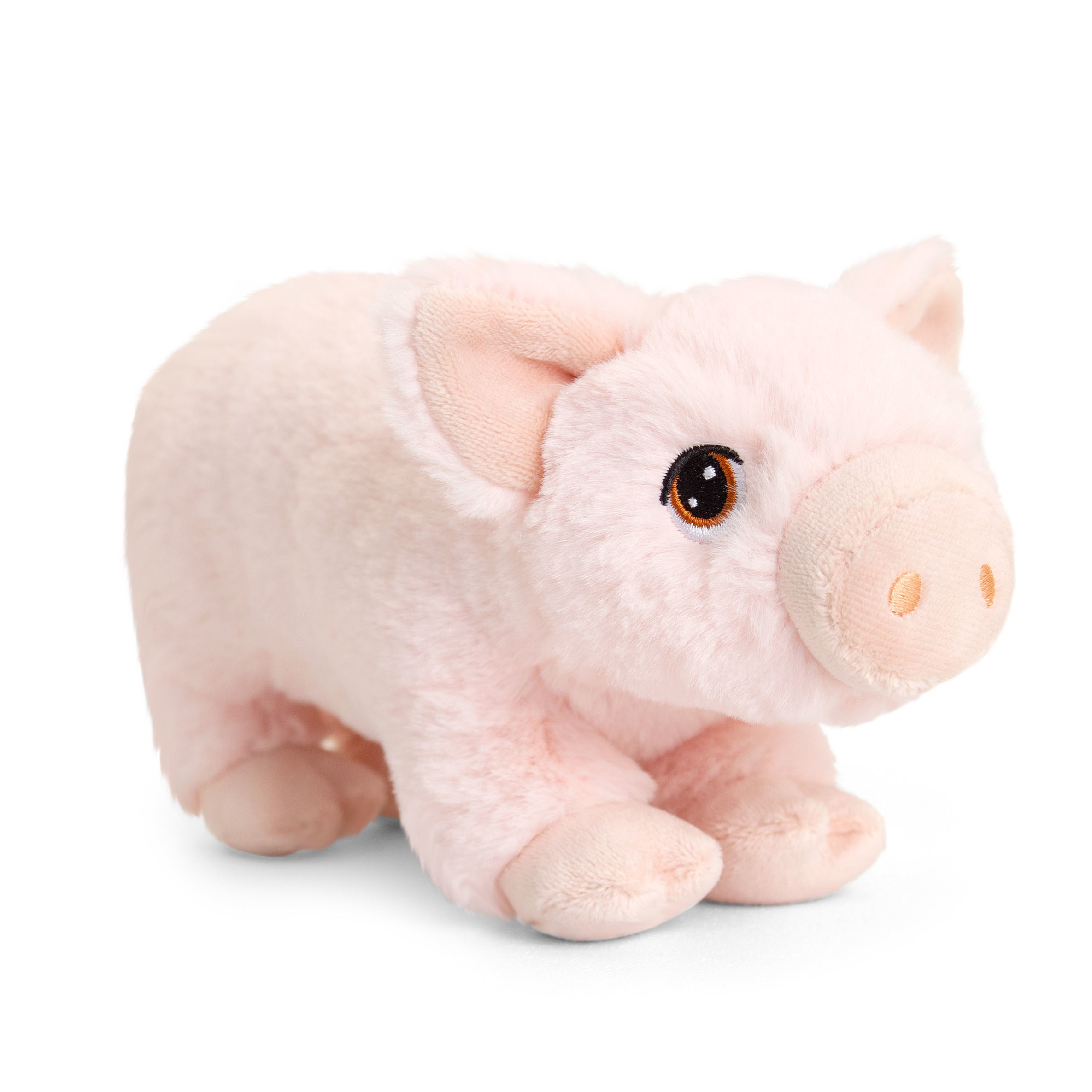 Pluche knuffel dier roze varken-biggetje 18 cm