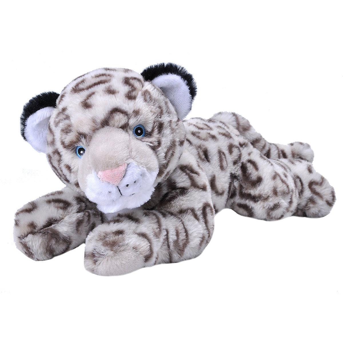 Pluche knuffel dieren Eco-kins sneeuw luipaard-panter van 30 cm