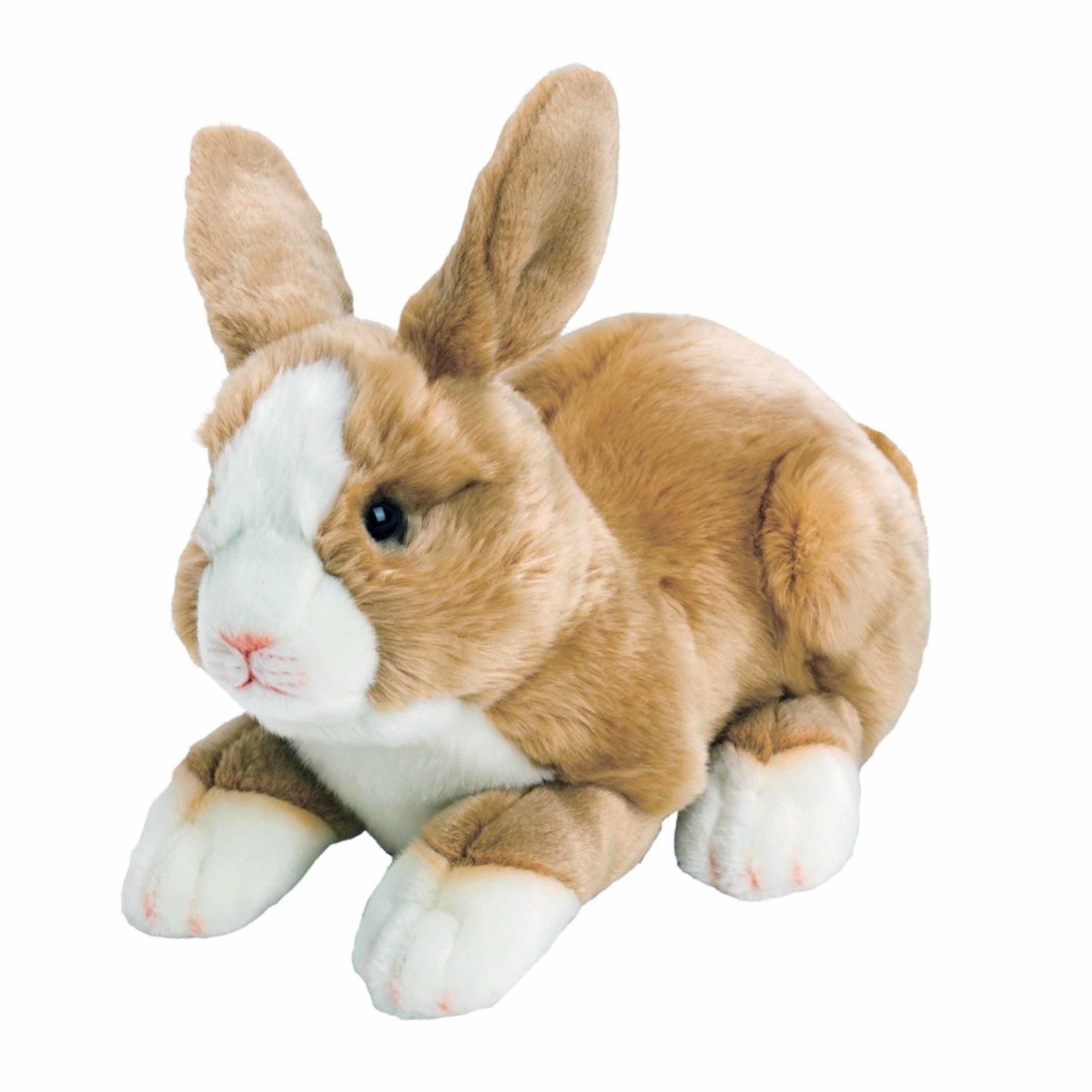 Pluche knuffel konijn-haas lichtbruin 35 cm