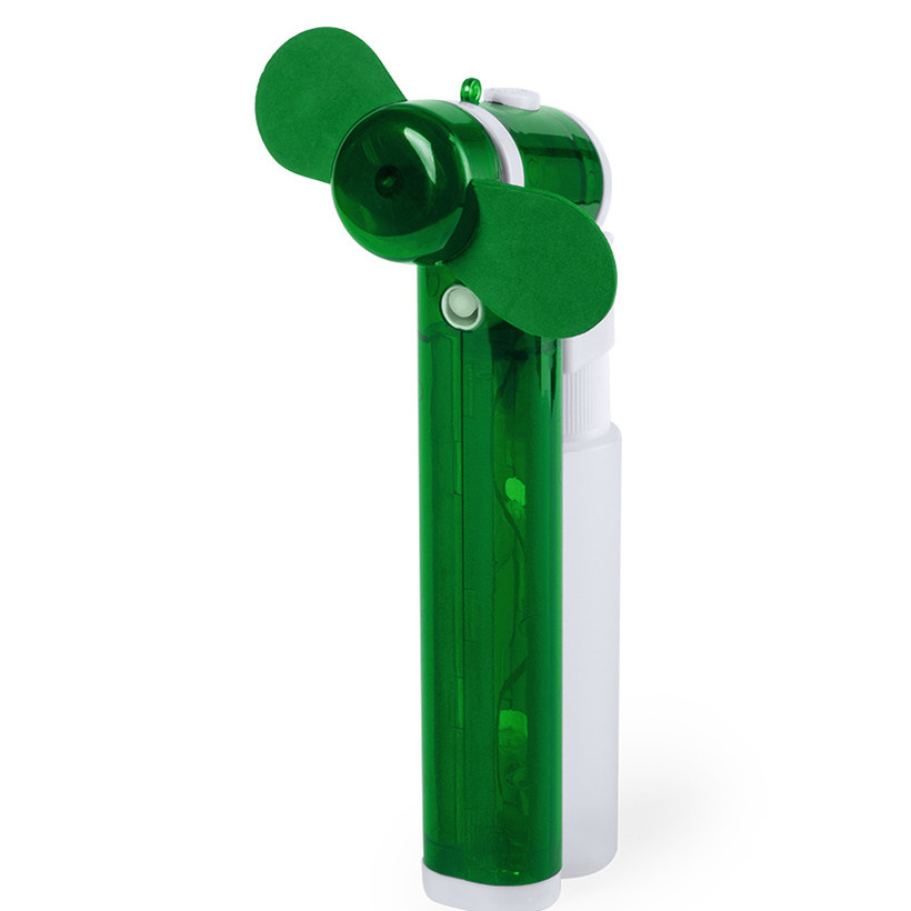 Pocket ventilator groen met water spray 16 cm