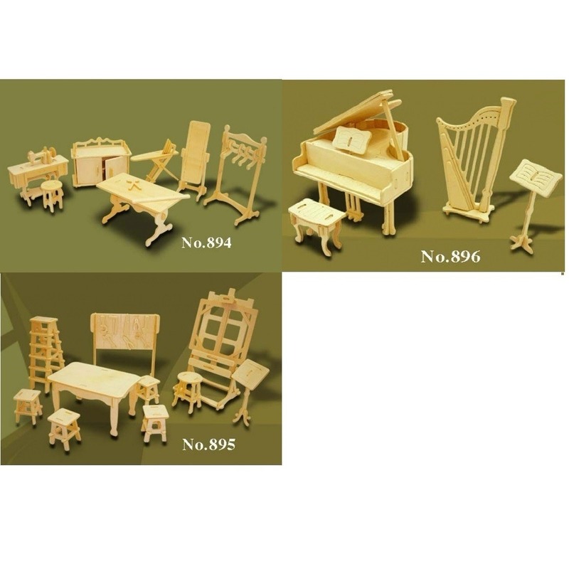 Poppenhuis meubeltjes set voor hobby ateliers