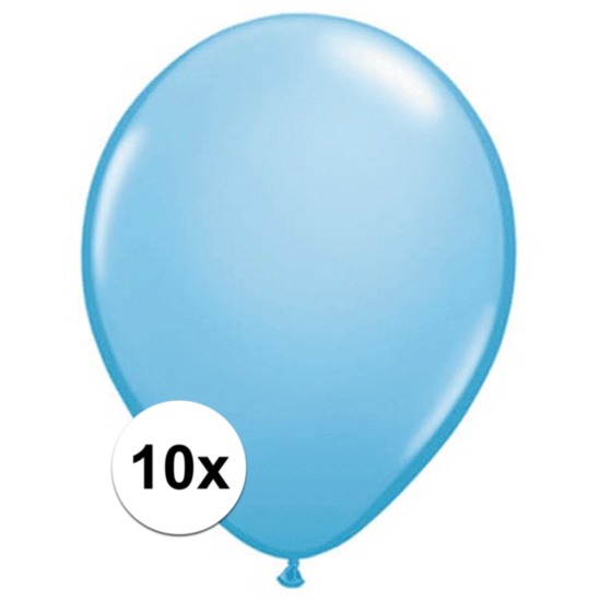 Qualatex baby blauwe ballonnen 10 stuks