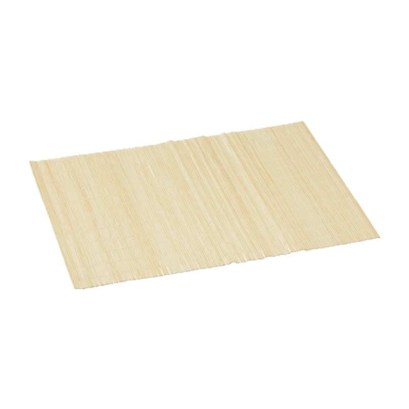 Rechthoekige bamboe placemat beige 30 x 45 cm