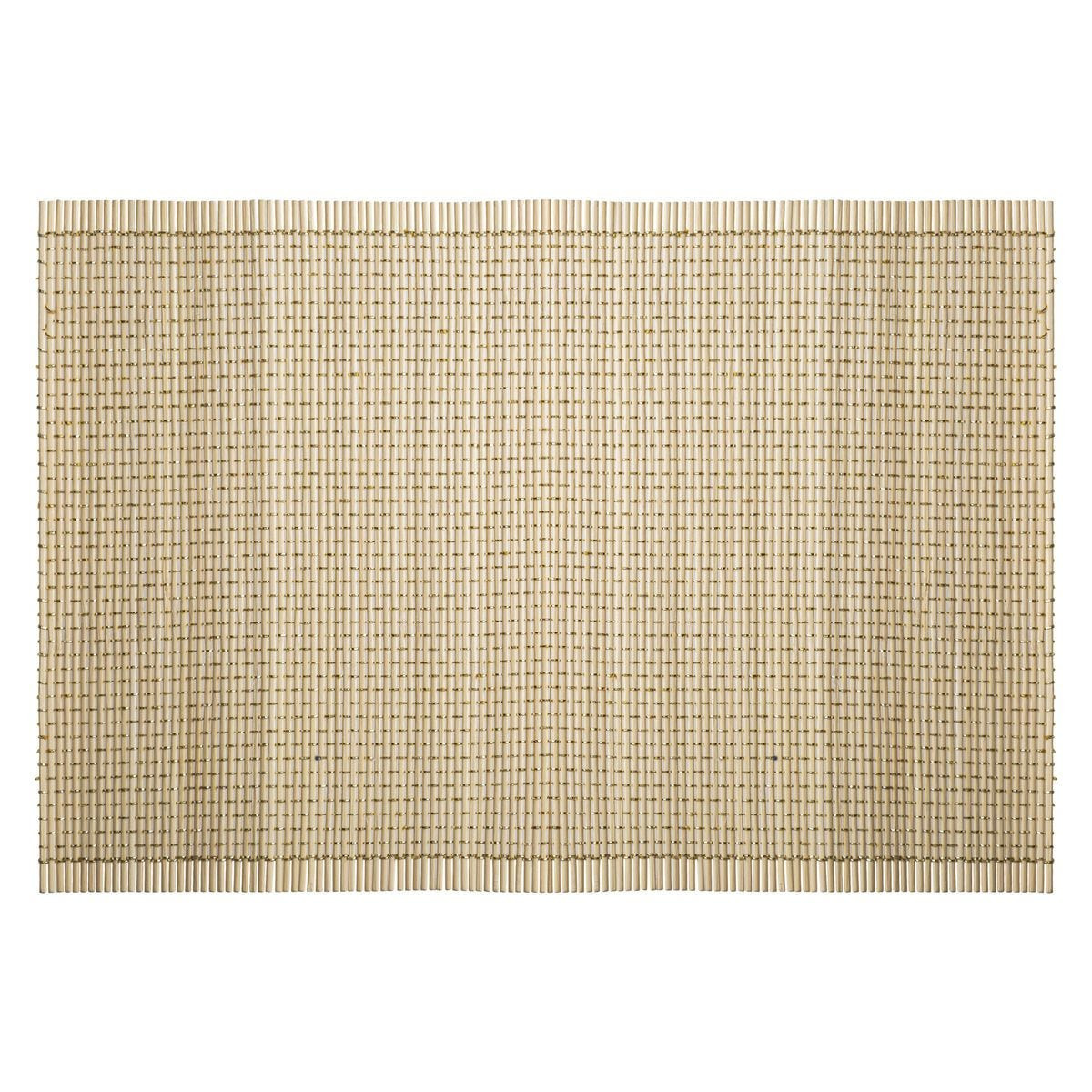 Rechthoekige placemat beige bamboe 45 x 30 cm