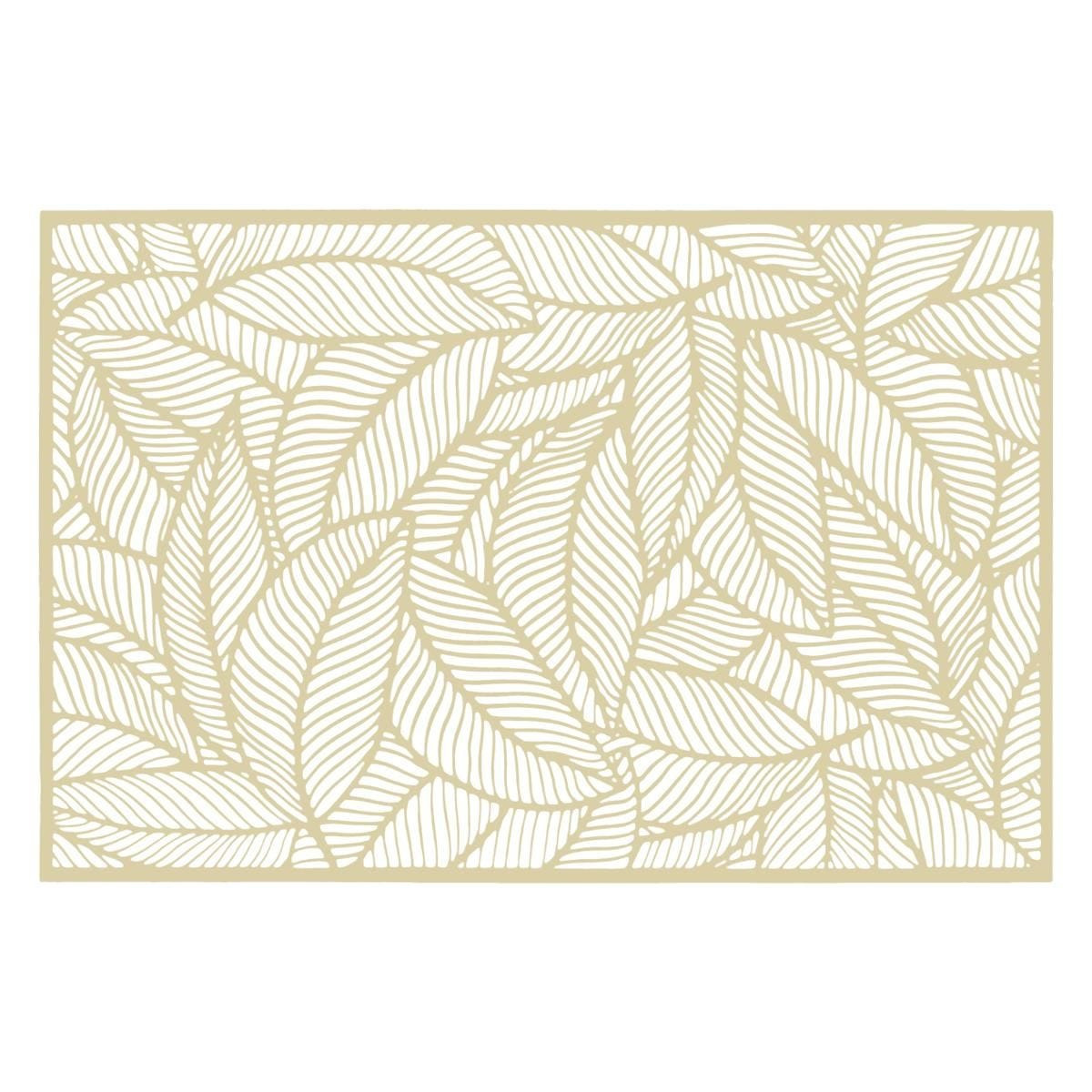 Rechthoekige placemat Jungle goud PVC 45 x 30 cm
