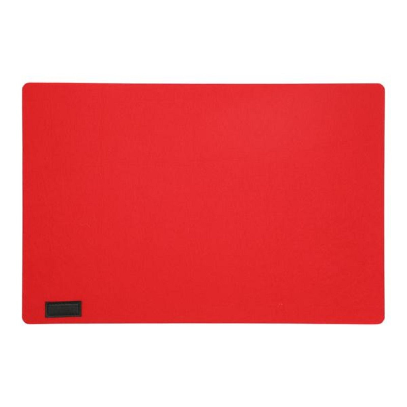 Rechthoekige placemat met ronde hoeken polyester rood 30 x 45 cm