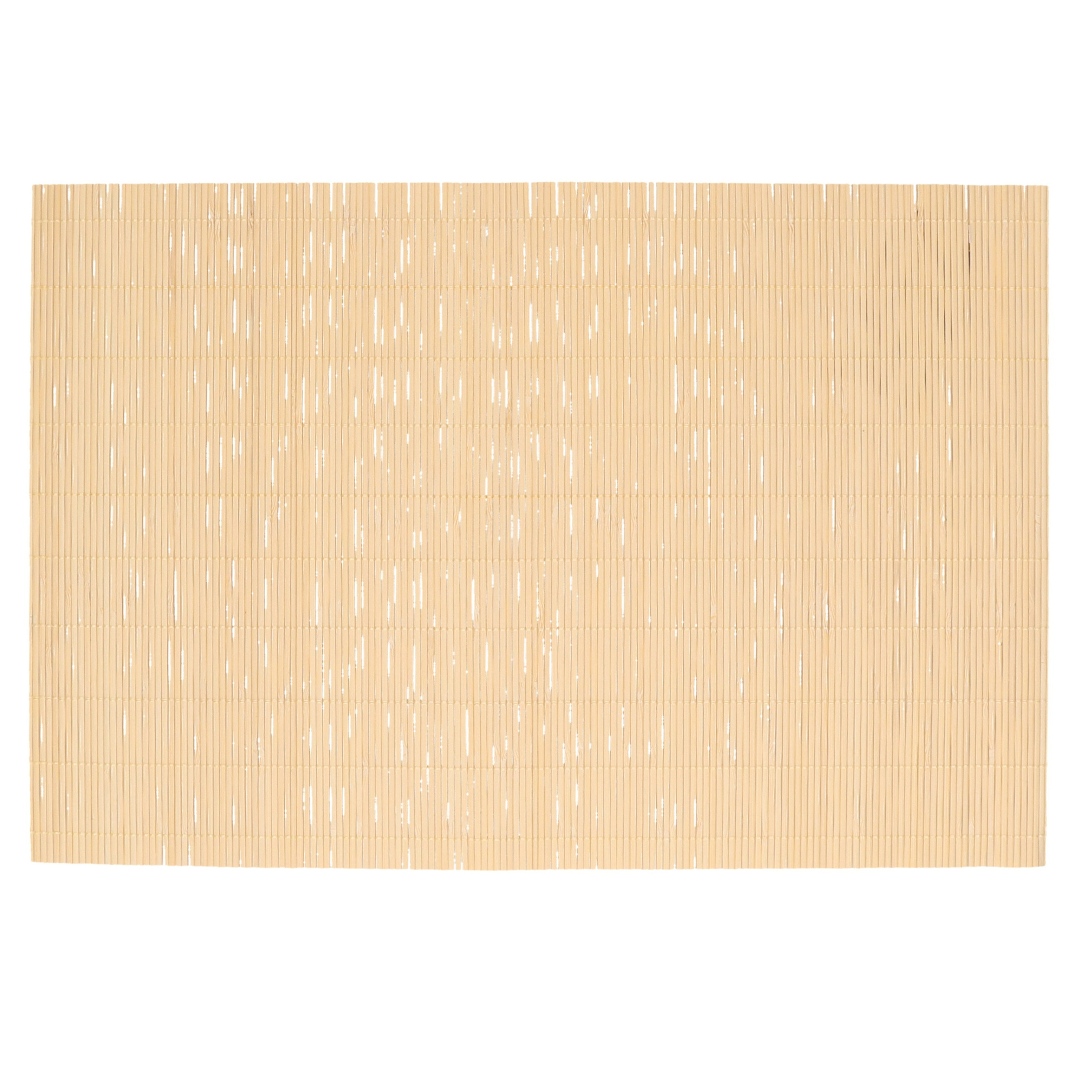 Rechthoekige placemat naturel bamboe 45 x 30 cm