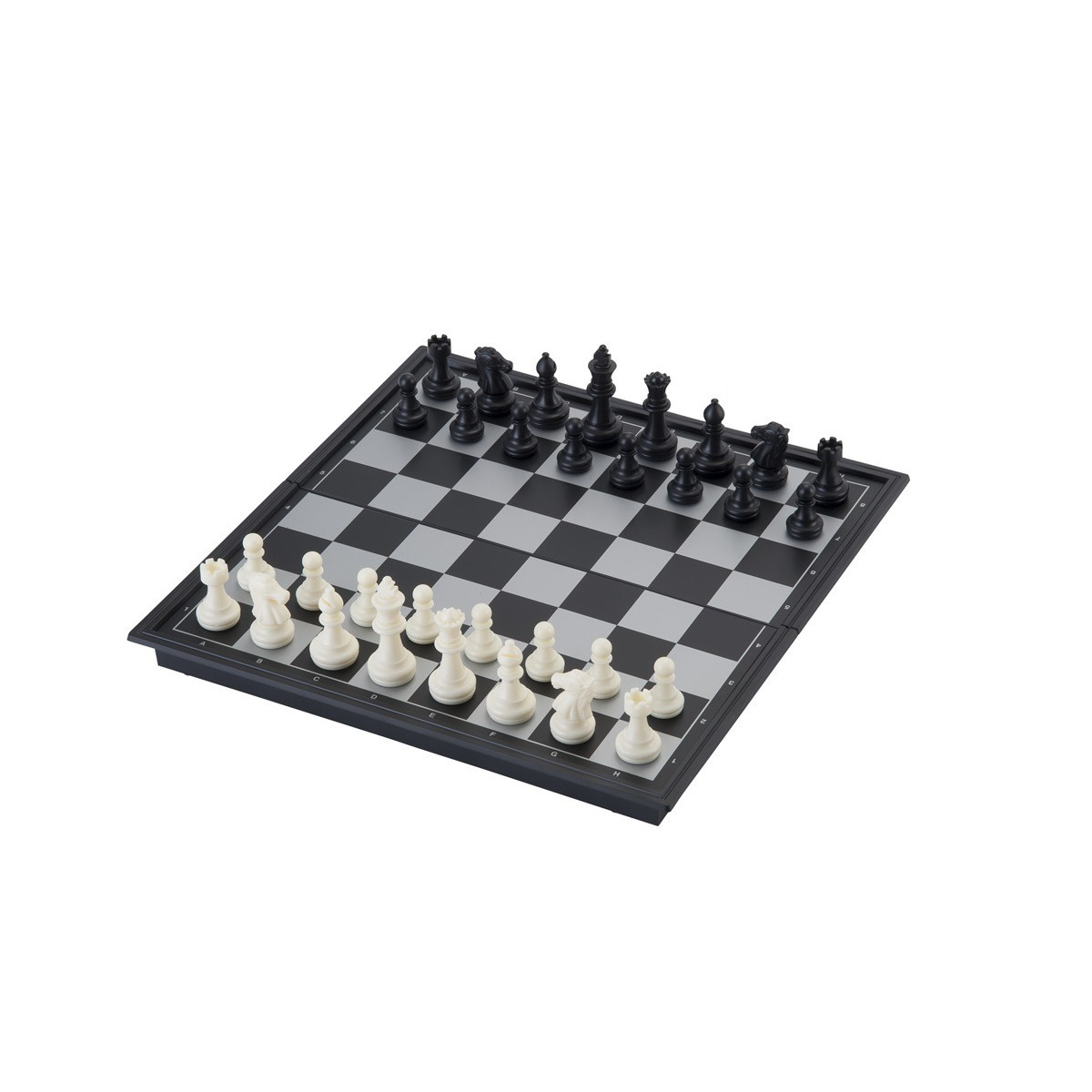 Reis schaak opklapbaar magnetisch bord 24 x 24 cm