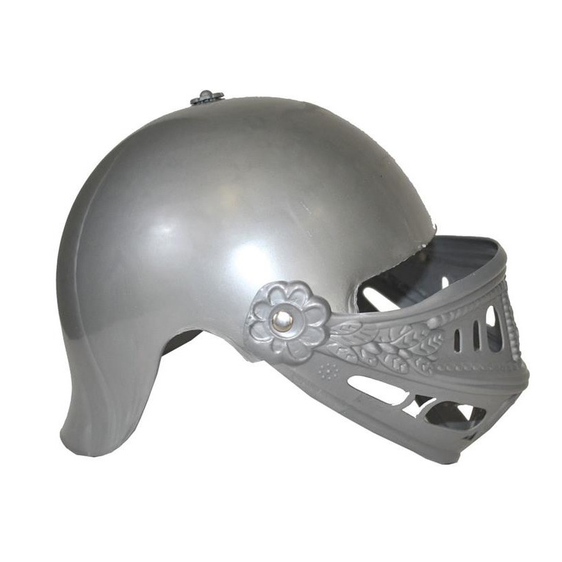 Ridder verkleed helm met vizier grijs plastic voor kinderen