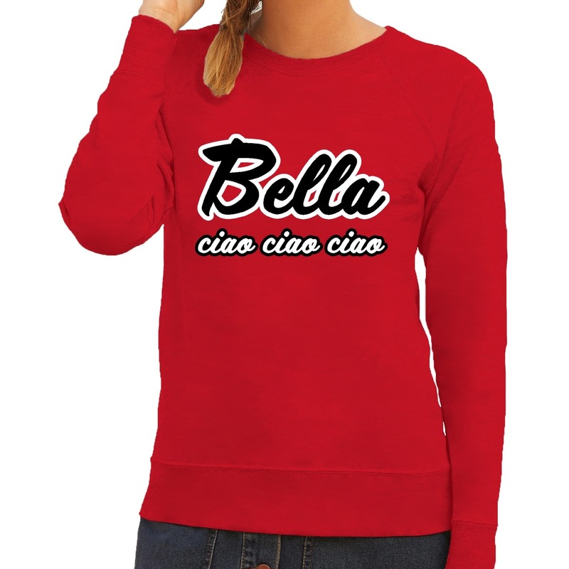 Rode Bella Ciao sweater voor dames