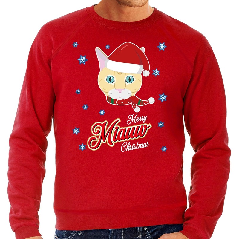 Rode foute kersttrui-sweater I hate Christmas songs-haat Kerstliedjesvoor heren