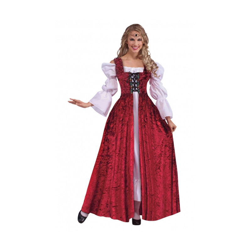Rode jurk Middeleeuwen thema