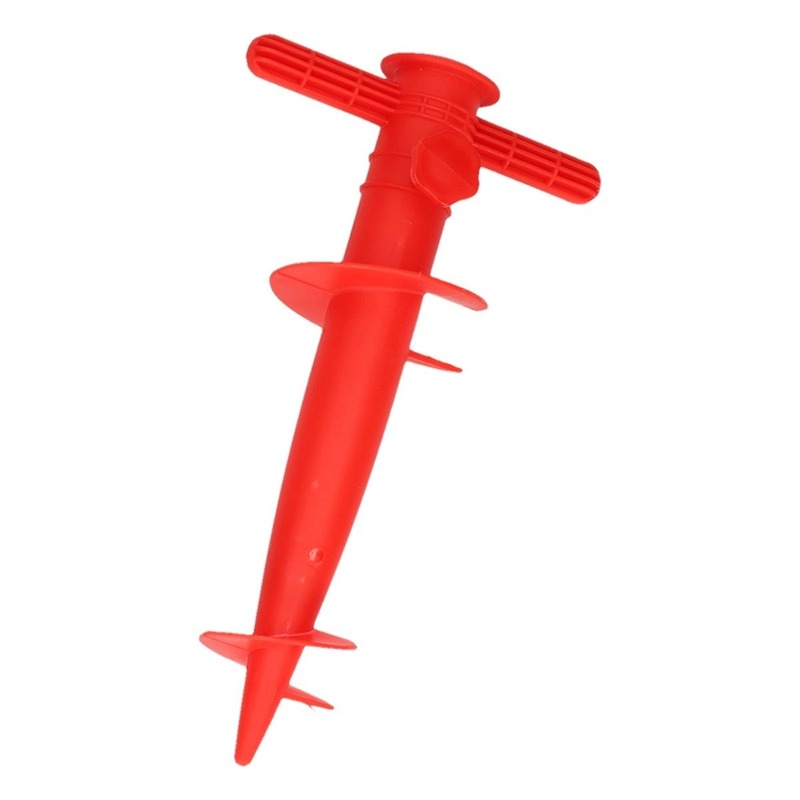 Rode strand parasolhouder-parasolboor- parasolharing 30 cm