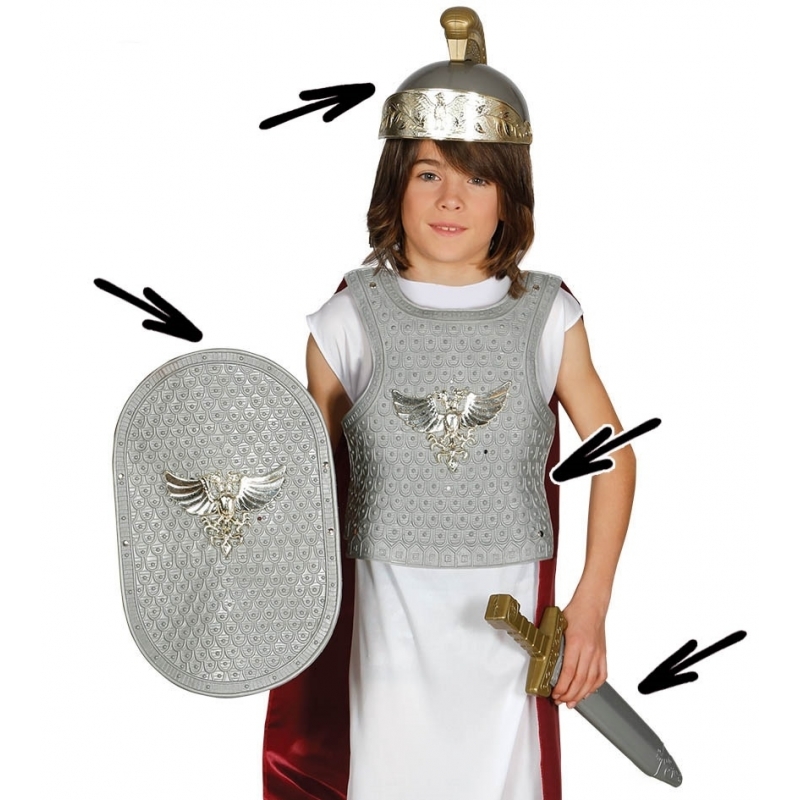 Romeinse infanterie kostuum met diverse accessoires
