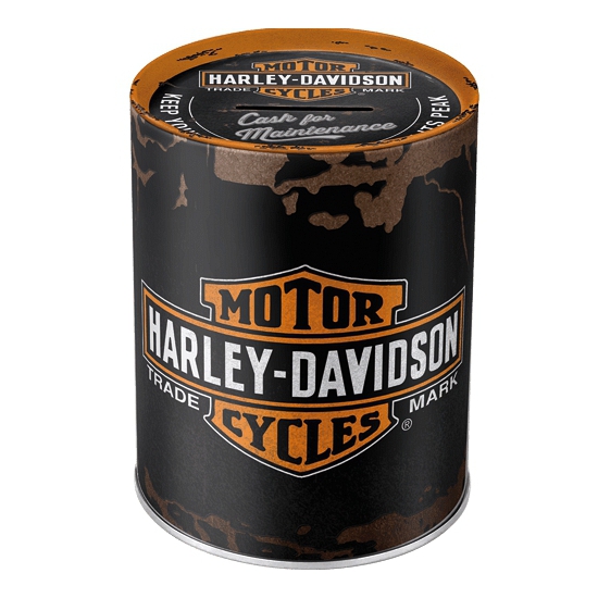 Ronde spaarpot Harley Davidson 13 cm