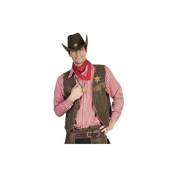 Rood geruit cowboy overhemd voor heren