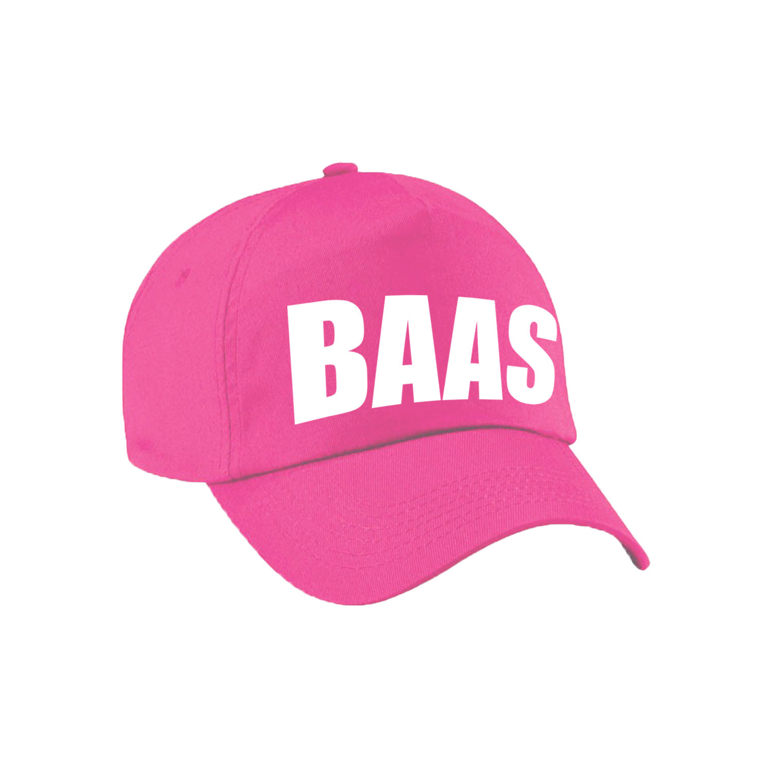 Roze Baas verkleed pet-cap voor volwassenen