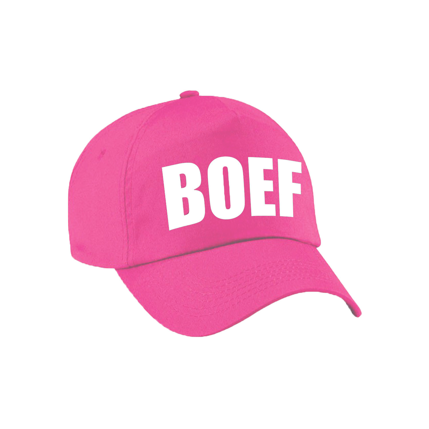 Roze Boef verkleed pet-cap voor volwassenen
