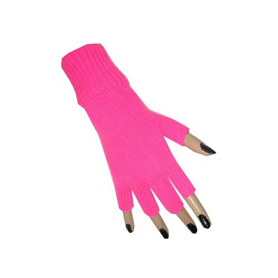 Roze handschoenen vingerloos