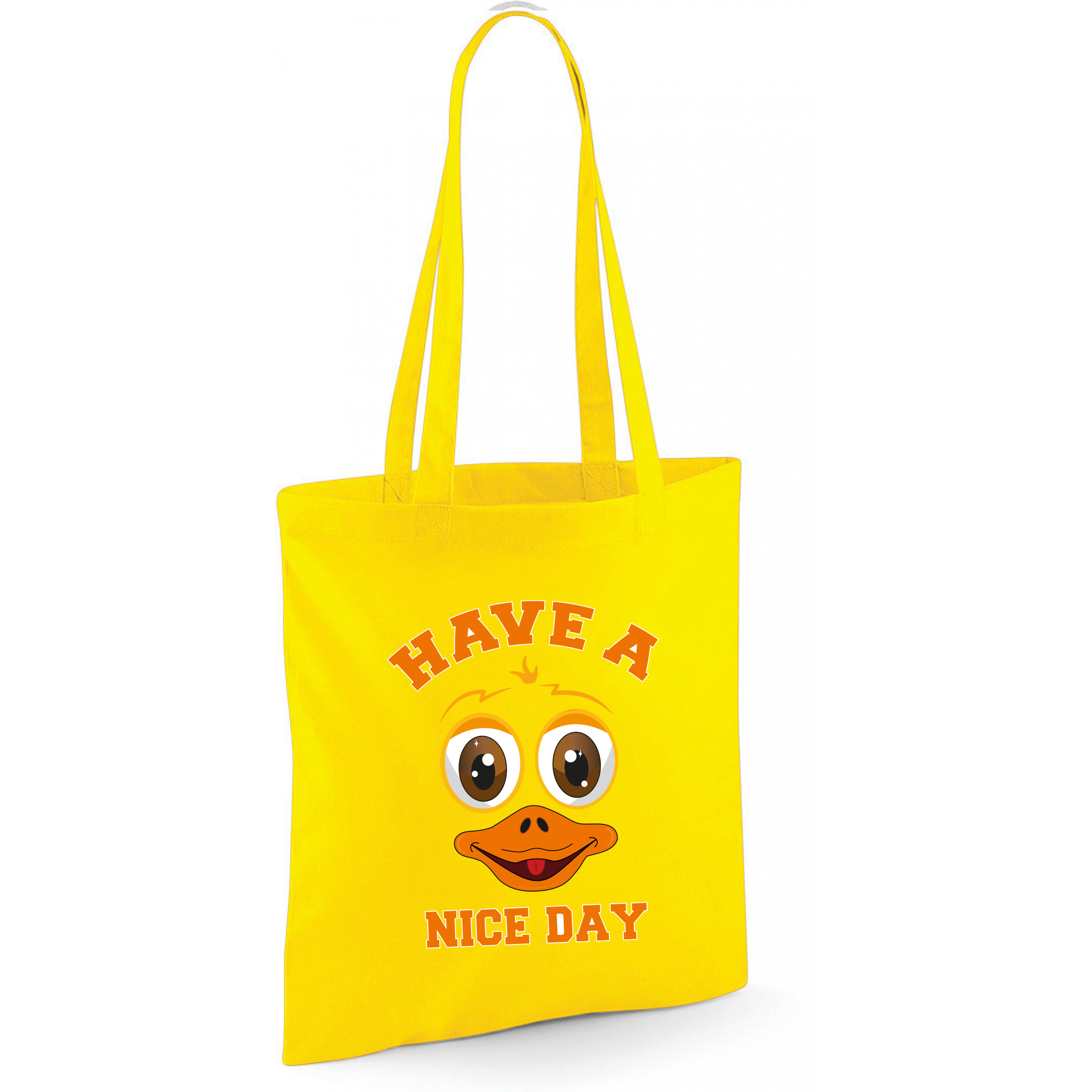 Schoudertas meisjes eend geel have a nice day 42 x 38 cm shopper-tote bag